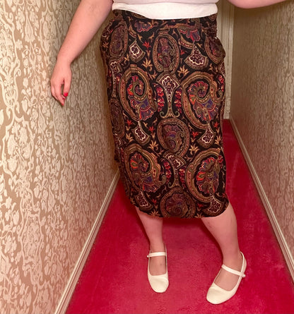 Dark Paisley Skirt (14)
