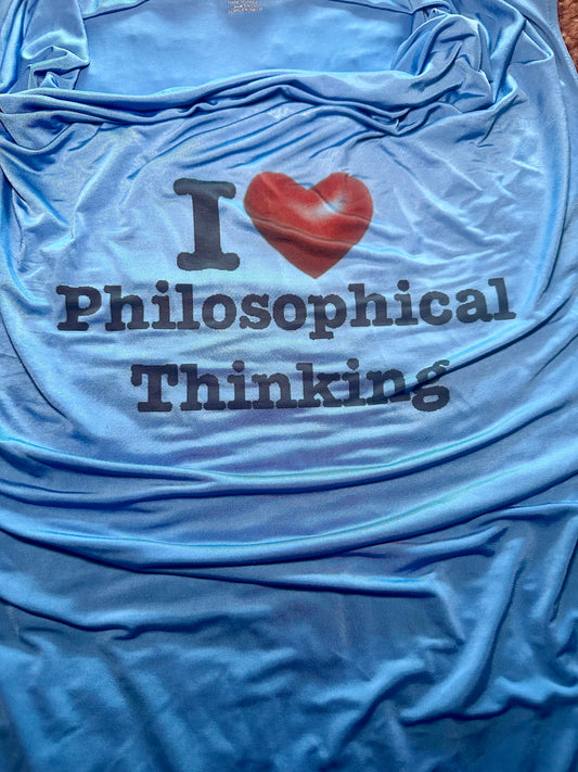 Philosophical Thinking Blue Top (L)