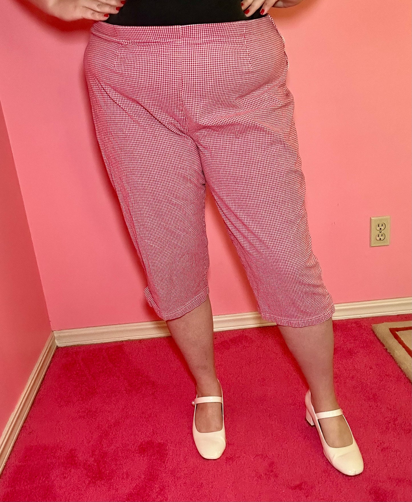 Red Gingham Capri (20)