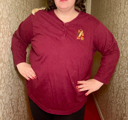 Maroon Pooh Bear Shirt (3X)