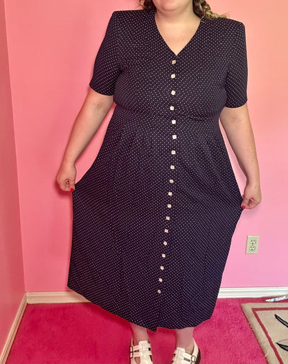 Button Up Polkadot Dress (16)