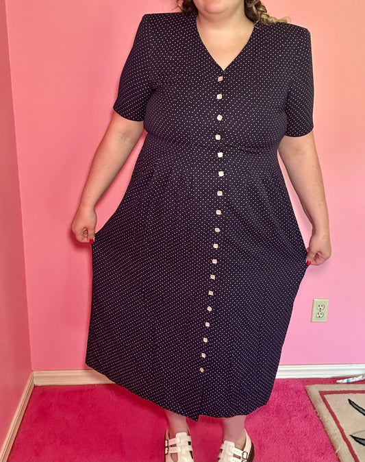Button Up Polkadot Dress (16)