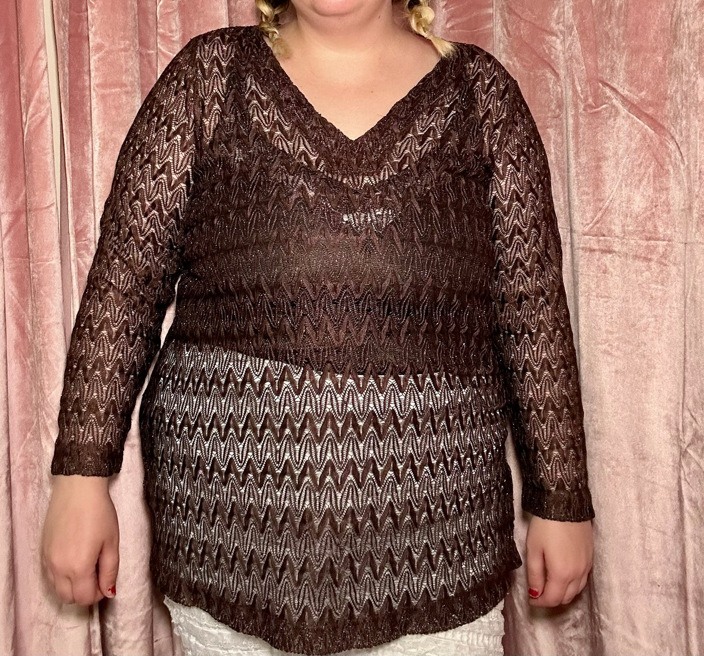 Brown Beach Blouse (16W)