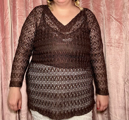 Brown Beach Blouse (16W)