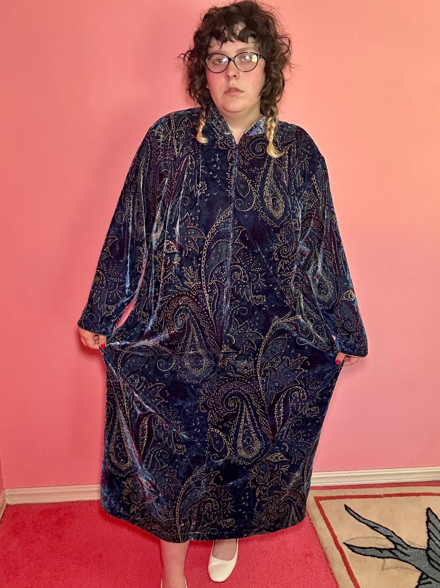 Blue Velvet Glitter Nightgown (XL)