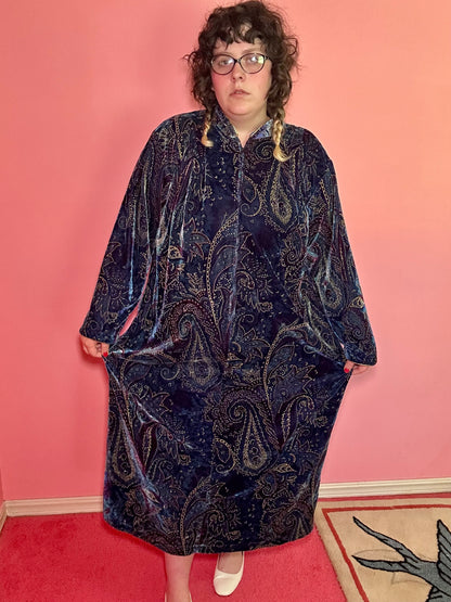 Blue Velvet Glitter Nightgown (XL)