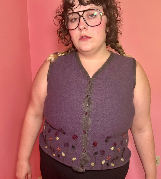 Purple Wool Vest (X-Large)