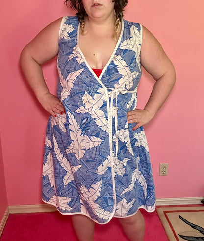 Retro Blue Wrap Dress (14)