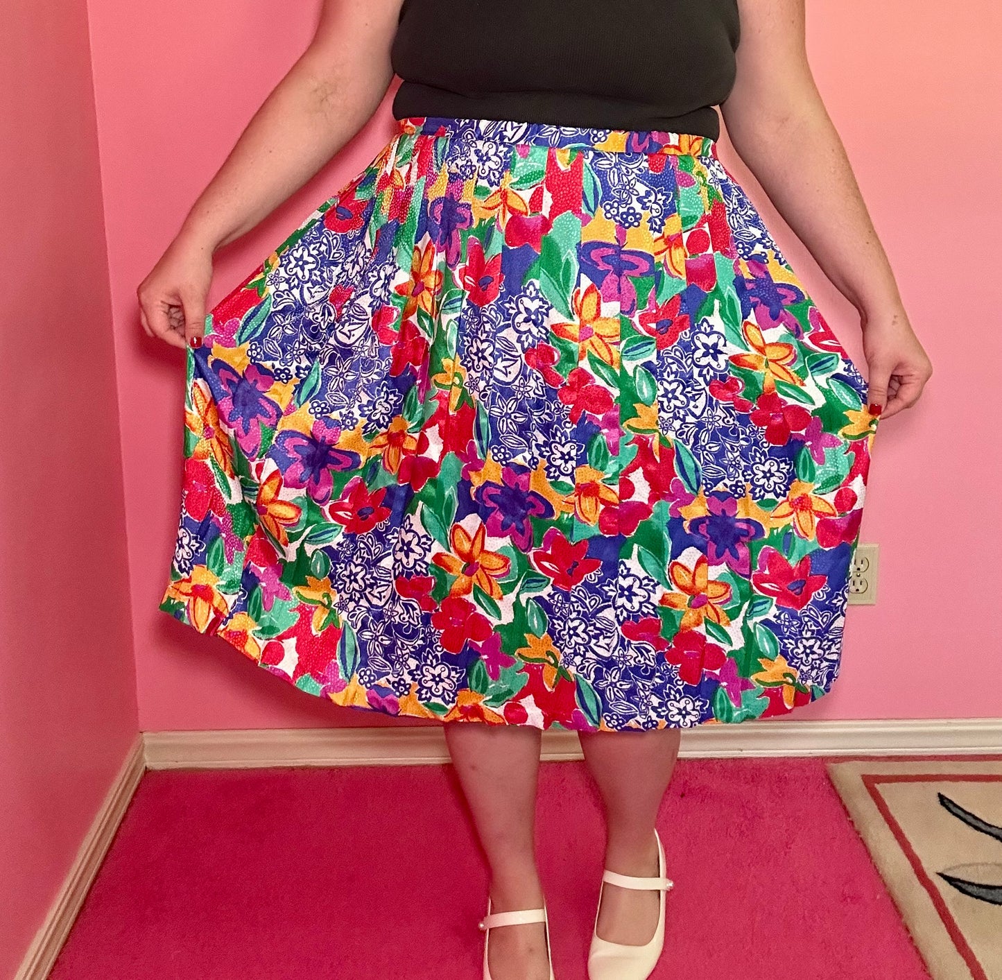 Bright Floral Funky Skirt (16)