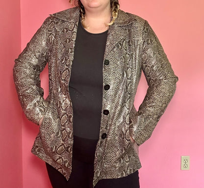 Faux Snakeskin Blazer (XL)