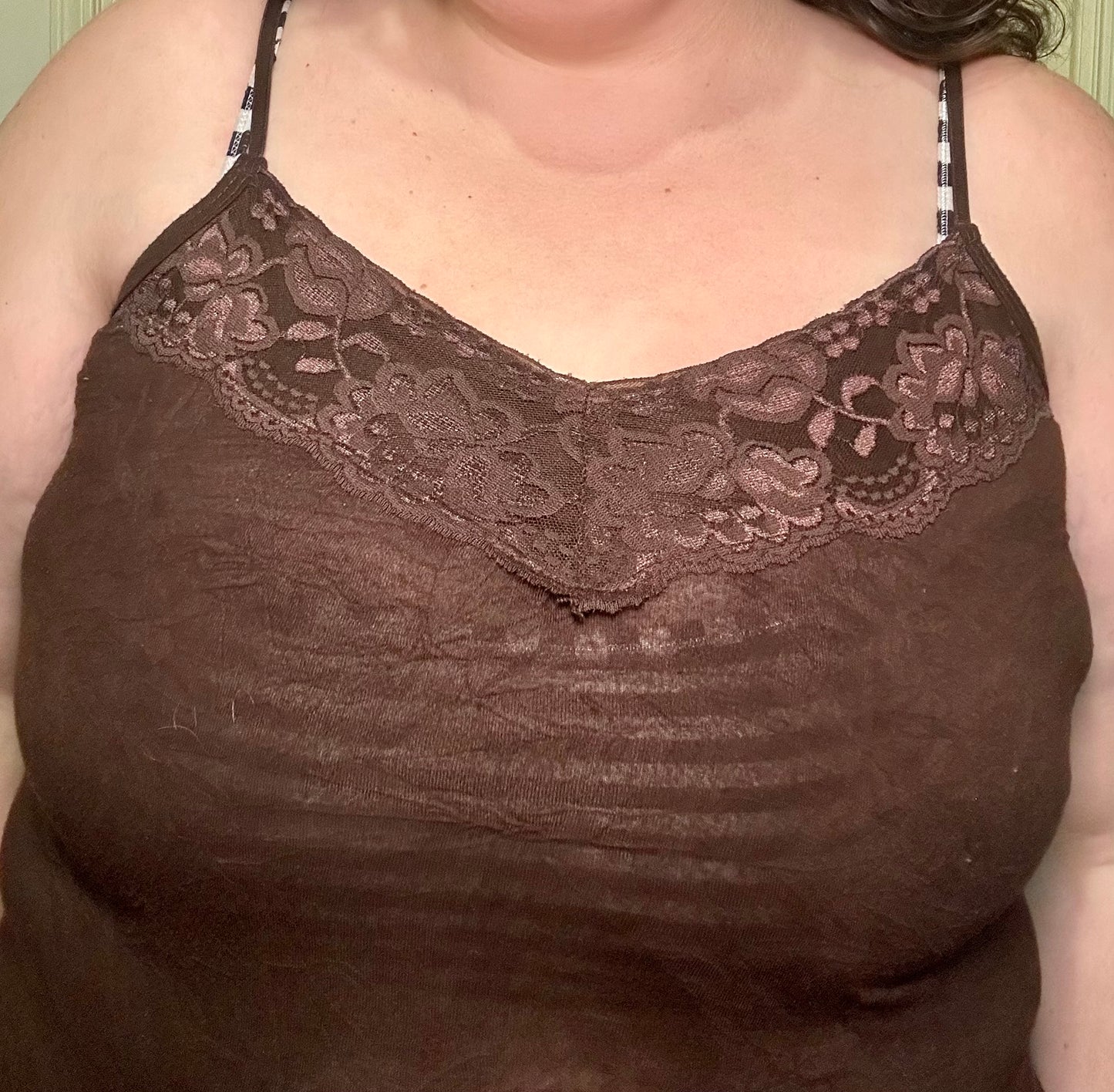 Brown Lace Cami Tank (XL)