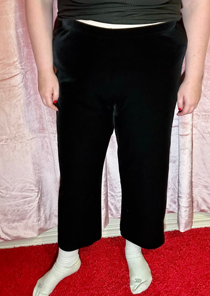 Black Velvet Pants (L)