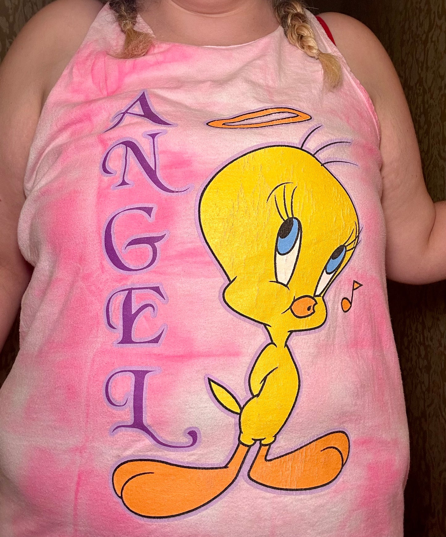 Pink Tweedy Bird Angel Top (XL)