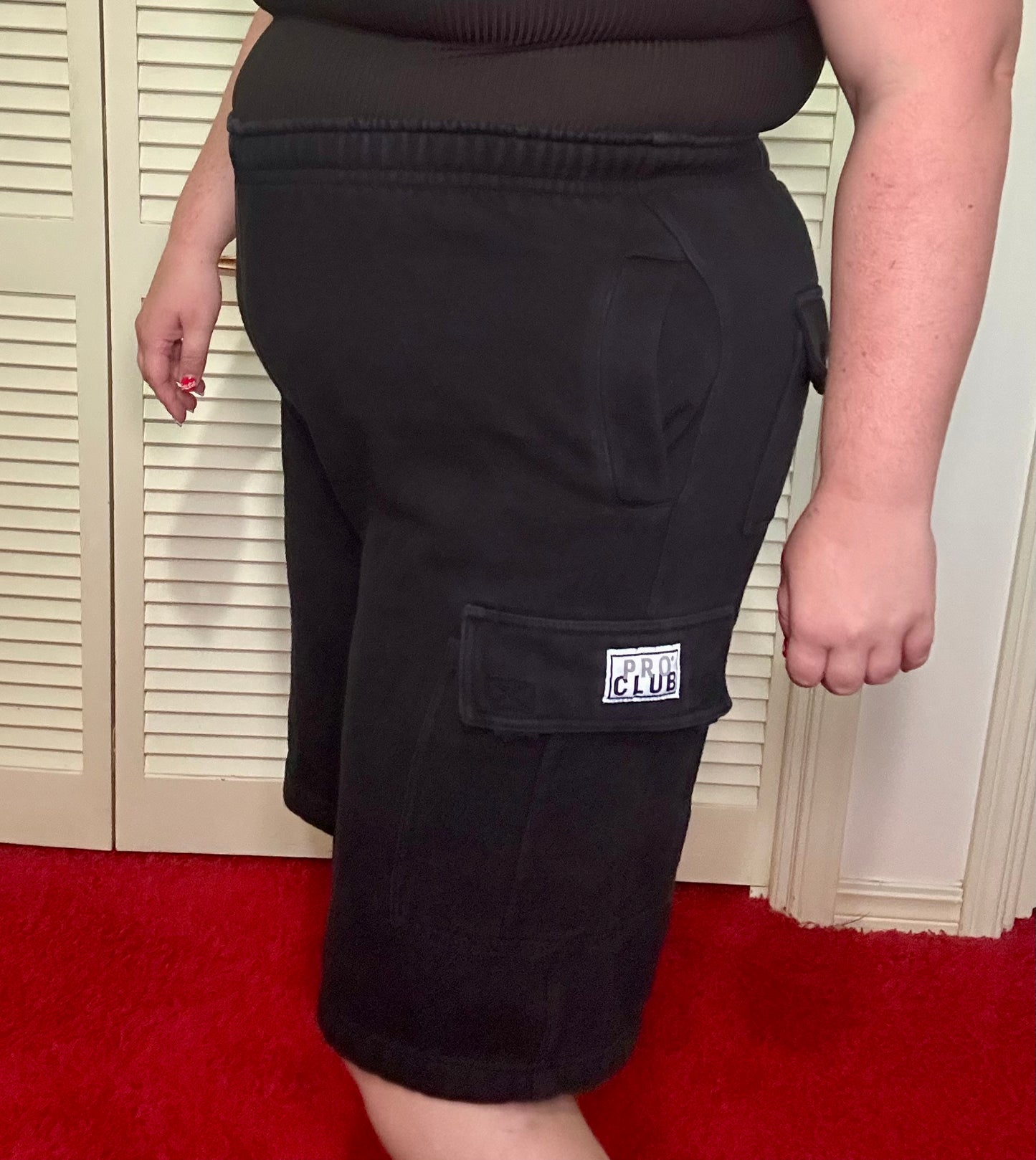 Black Athletic Cargo Shorts (XL)