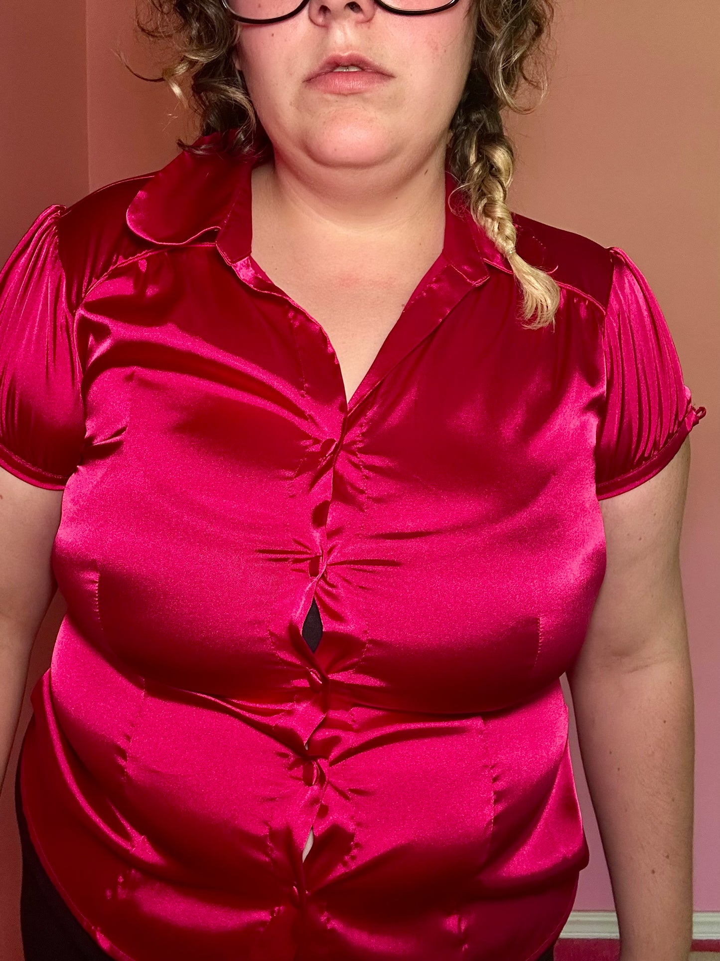 Pink Y2K Office Top (XL)