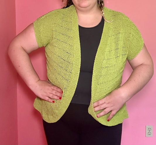 Green Knit Shawl (1X)