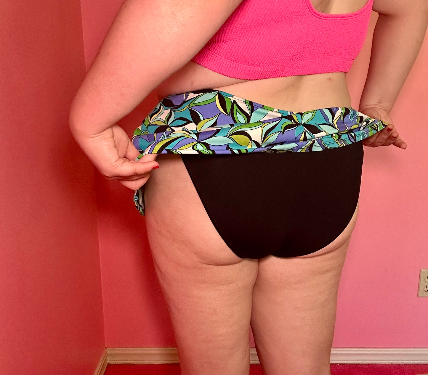 Blue Y2K Swim Skirt (XL)