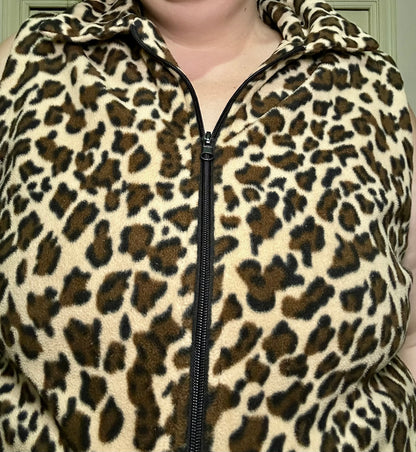 Fleece Leopard Vest (2X)