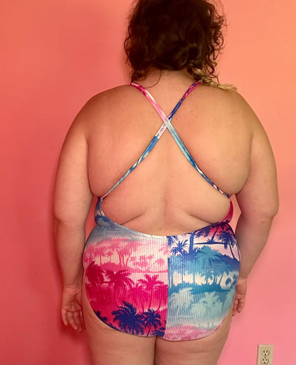 Palm Tree Swimsuit (1X)