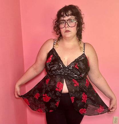 Rose Babydoll Top (18/20W)