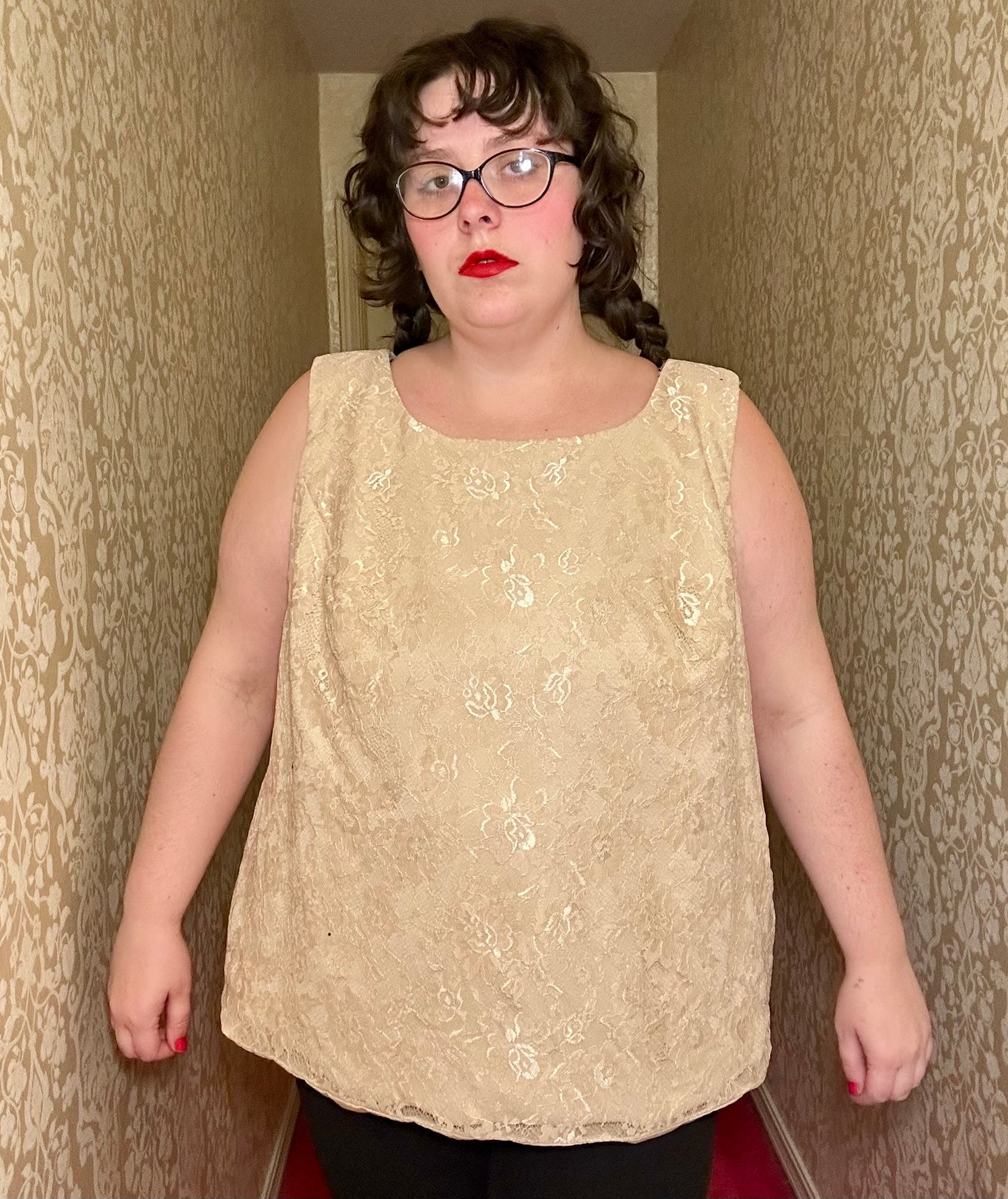 Cream Lace Top (3X)