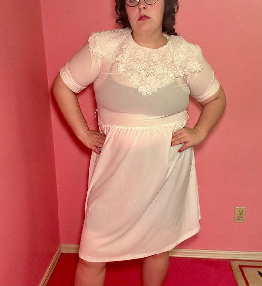 White Lace Collar Dress (14)