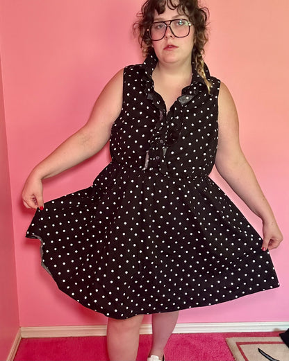 Polkadot Ruffle Dress (3X)