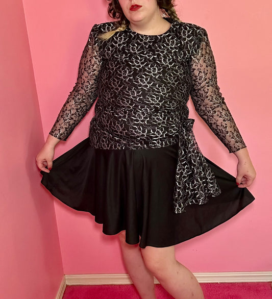 Black Lace 80s Party Dress (16)