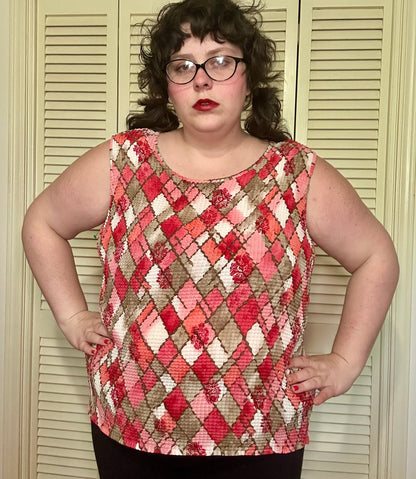 Textured Popcorn Tile Blouse (XXL)