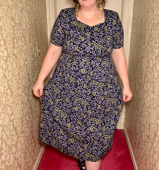 Blue Daisy Dress (1X)