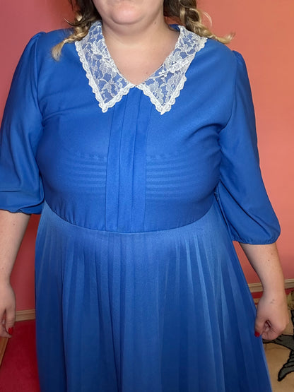Blue Lace Collar Dress (18)