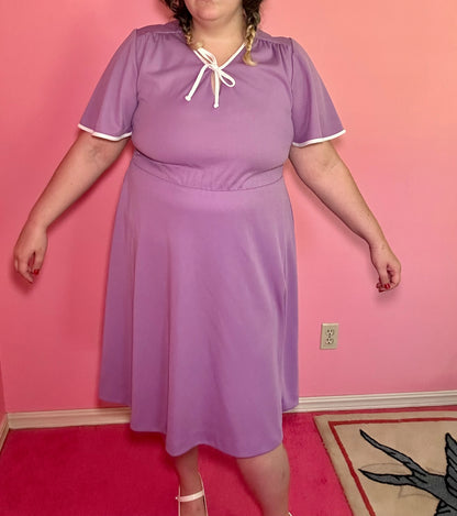 Retro Lilac Purple Dress (18)