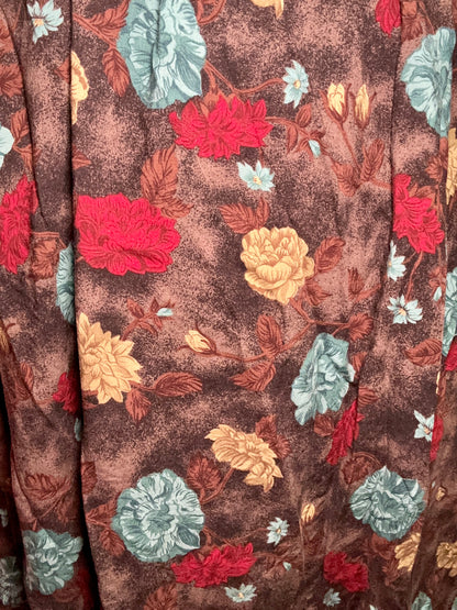 Brown Floral Skirt (1X)