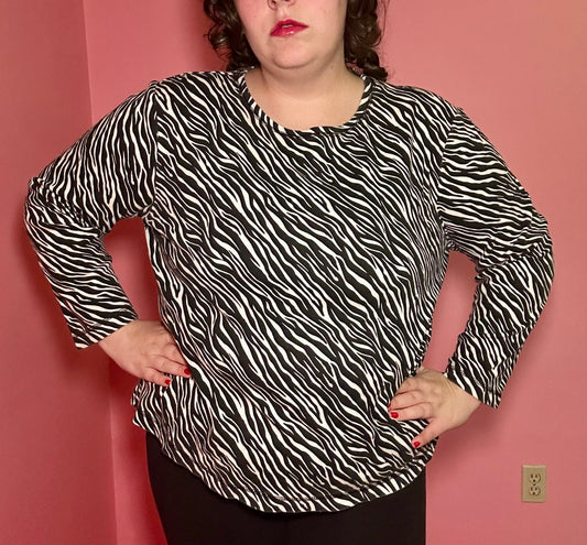 Zebra Long sleeve Shirt (XXL)