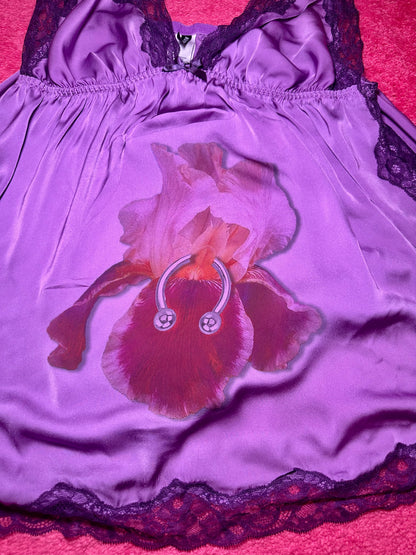 Pierced Iris Purple Lingerie Top (2X)