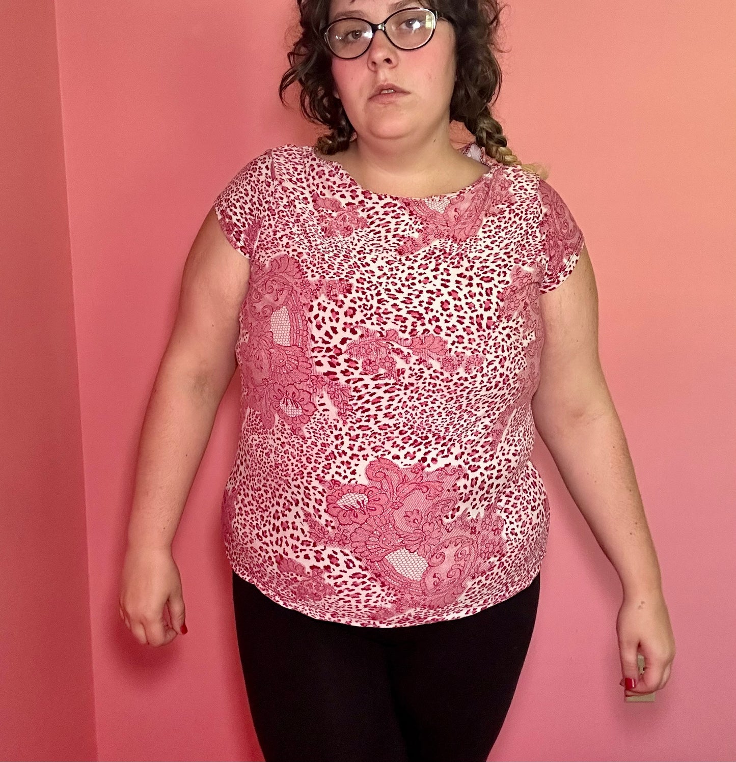 Pink Leopard Top (XL)