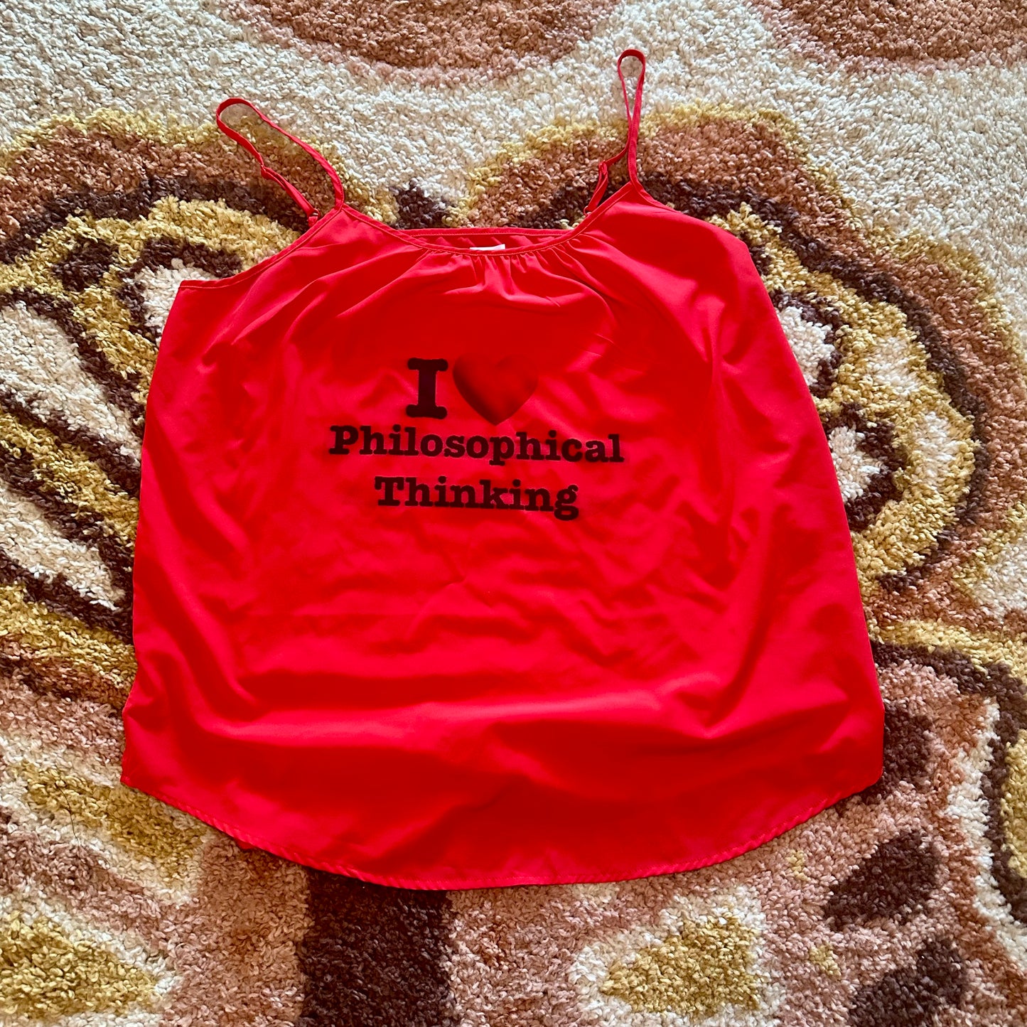 Red Philosophical Thinking Tank Top (XL)