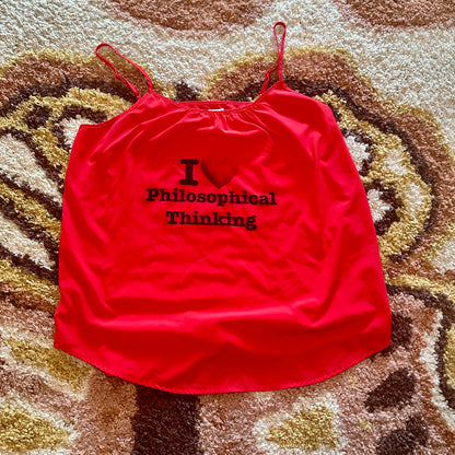 Red Philosophical Thinking Tank Top (XL)