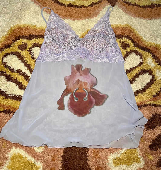 Lilac Pierced Iris Lingerie Top (XL)