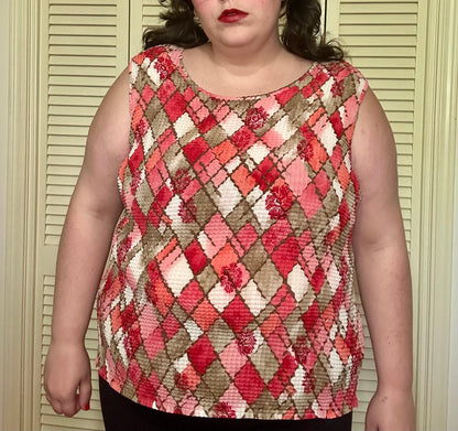 Textured Popcorn Tile Blouse (XXL)
