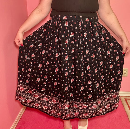 Black Paisley Skirt (X-Large)