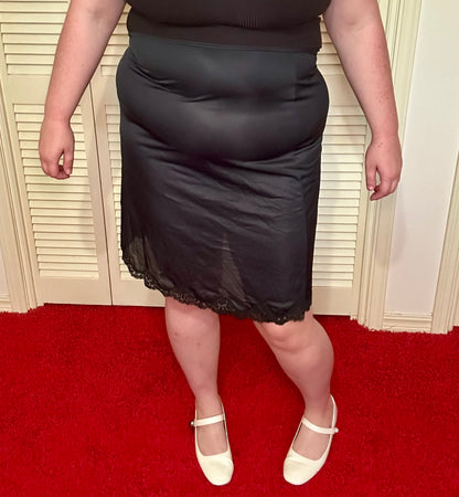 Black Slip Skirt (L)