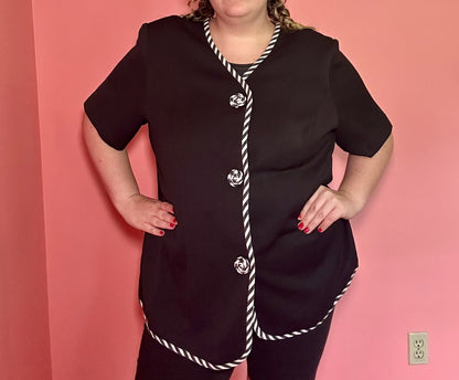 Striped Rose Jacket (2X)