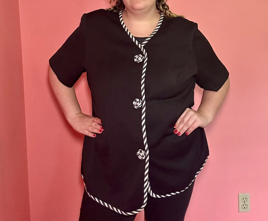 Striped Rose Jacket (2X)