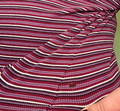 Purple Striped Turtleneck (L)