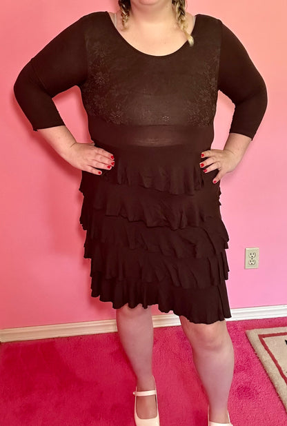 Brown Ruffle Dress (XL)