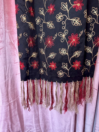 Floral Embroidery Tassel Skirt (12)