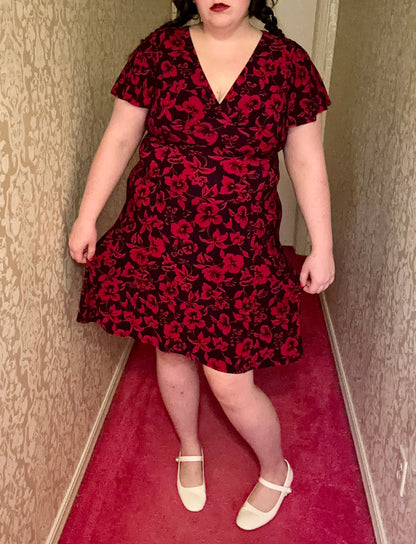 Red Floral Dress (XL)