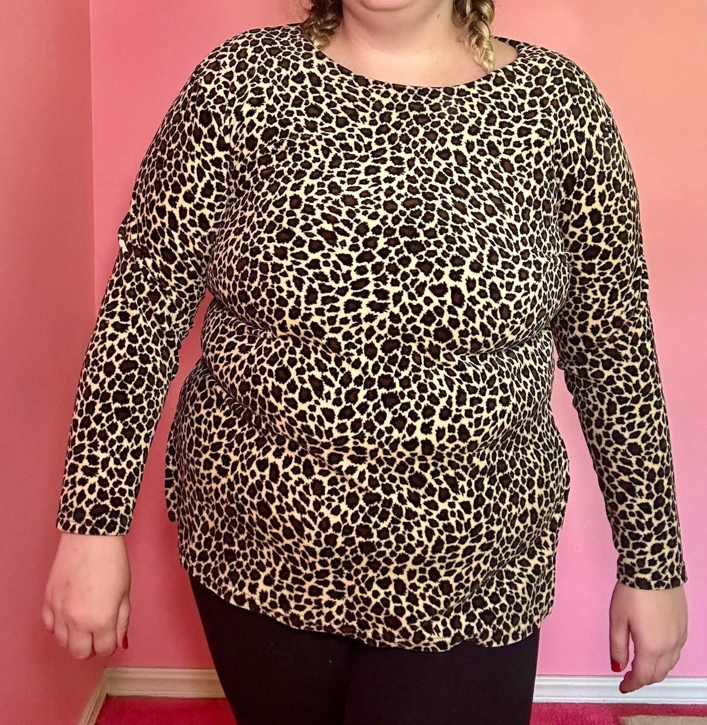 Velvet Leopard Top (XL)