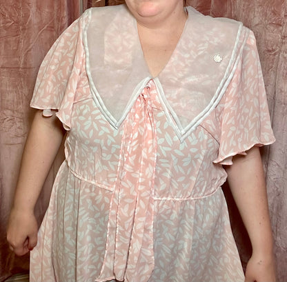 Pink Sheer Sailor Dress (20W)